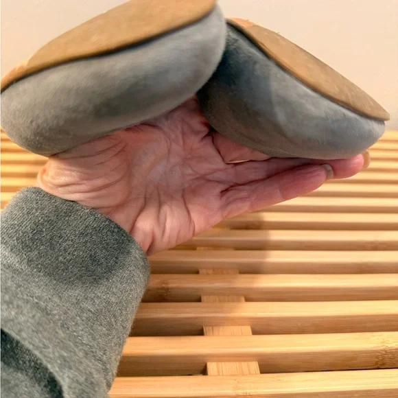 Italeau Women's Gray Suede Loafers - Picture 6 of 7